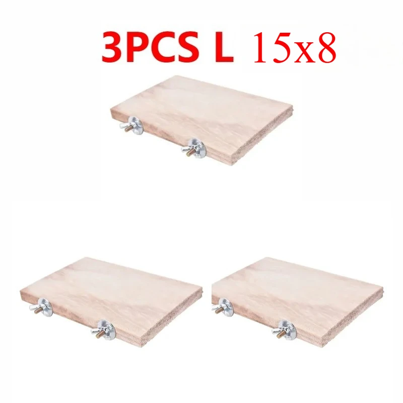 

3pack Gerbils Mice Parrot Rack Hamster Perches Paw Grinding Clean Cage Wood Stand Platform Pet Bird Toys Accessories
