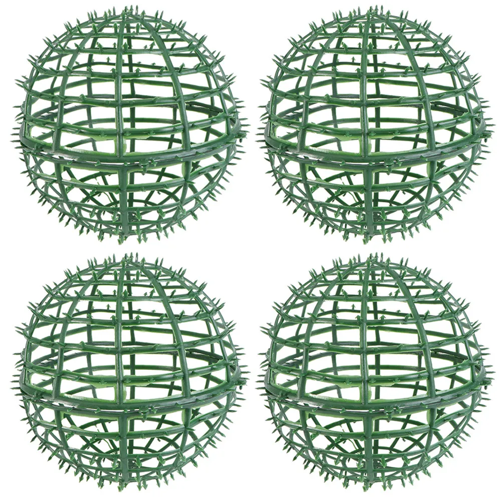 

Набор из 4 прочных пластиковых каркасов для цветочных композиций и травяных шаров, топиарных шаров и шаров из травы для декора сада, свадеб и вечеринок