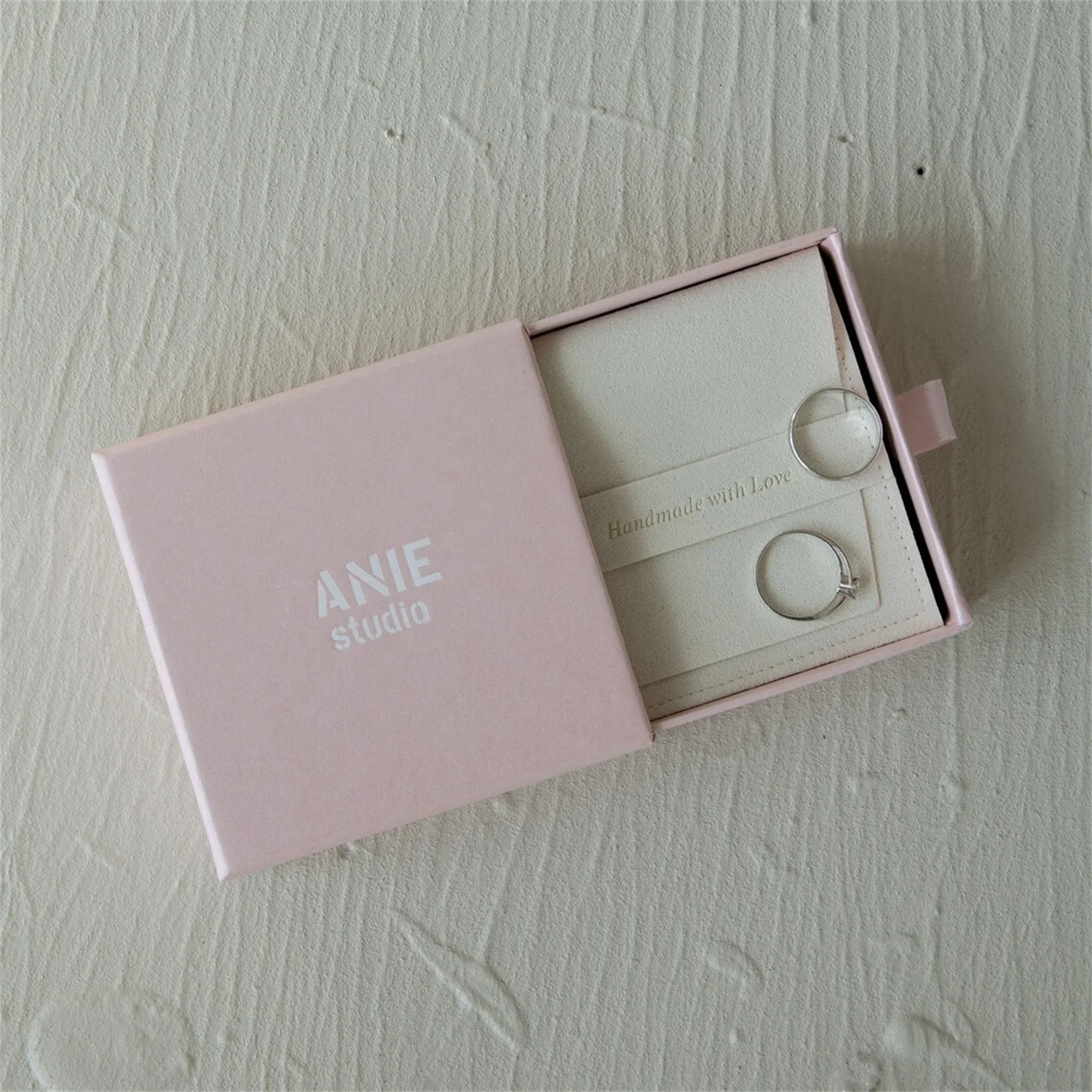 

50pcs pink box custom jewelry box personalized logo paper jewerly packaging drawer box cardboard box