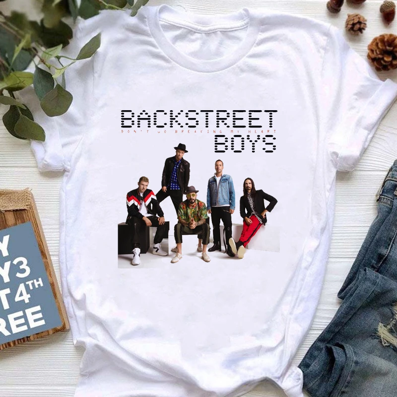 Backstreet Boys t-shirts Summer Rock band Short Sleeves Rock  women street trend Pop casual harajuku graphic  women t shirts