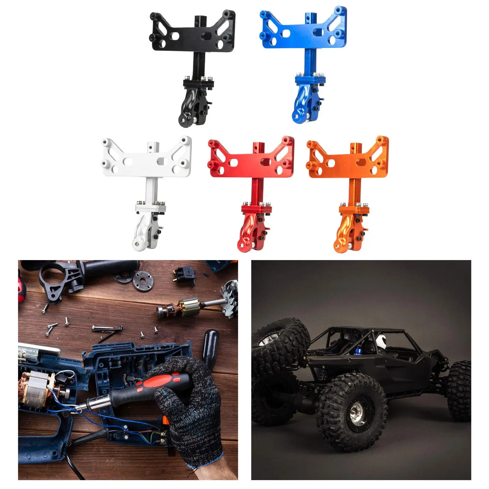 Adjustable Drop Hitch Receiver RC Trailer Hook Heavy Duty Spare Parts for 1:6 Scale RC Crawler Car Truck Hobby Accessories