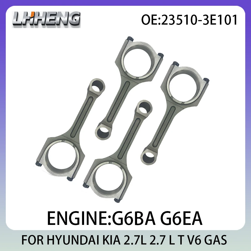 

G6BA G6EA Engine 4PCS Connecting Con Rod New Set FOR HYUNDAI COUPE GRANDEUR SANTA KIA 2.7L 2.7 L T V6 GAS 2000-2012 23510-3E101