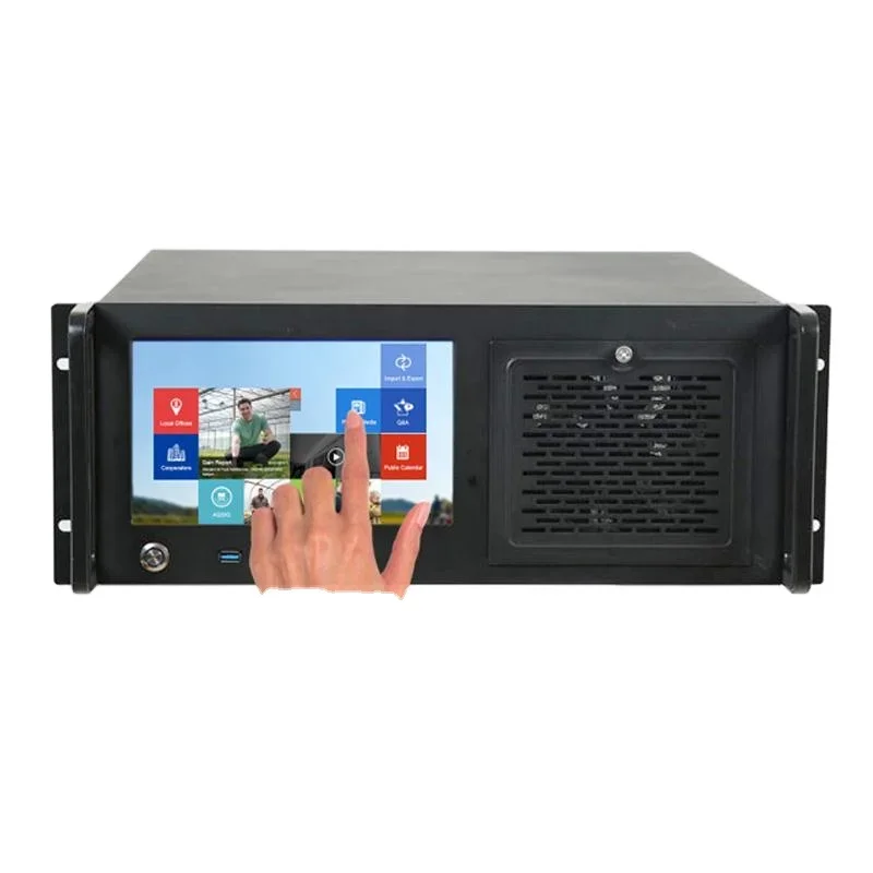 4u rackmount server case with 9inch touch screen