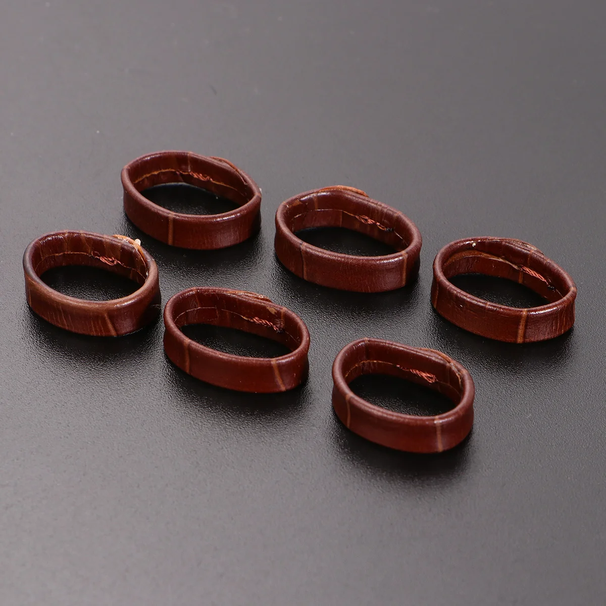 

6Pcs 18Mm Watch Band Rings Premium Material Easy to Get on Wristband Loop Brown Watch Strap Loop Bands Holder for Watches