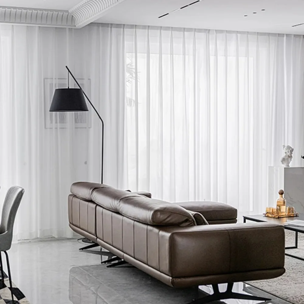 Weiße durchsichtige Vorhänge für Wohnzimmer, Schlafzimmer, Fenster, einfarbig, langer Tüll-Vorhang, Hochzeitsvorhang, Heimdekoration, Voile-Party-Vorhänge