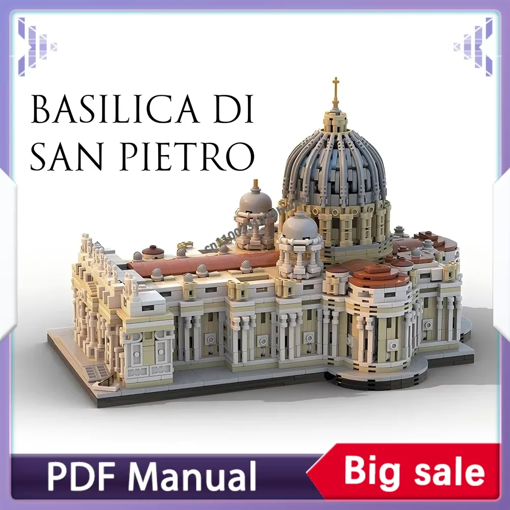 1:800 MOC Building St. Peter's Basilica Castle Building Blocks Square Expansion Pack House Collection DIY Toy Boy Gift