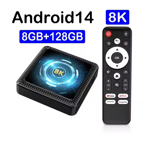 Android 14 TV Box Q19 8K Video Media Player Allwinner H618 Ram 4GB 8GB Rom 64GB 128GB Wifi6 AV1 Google Assistant 5G Smart TV Box