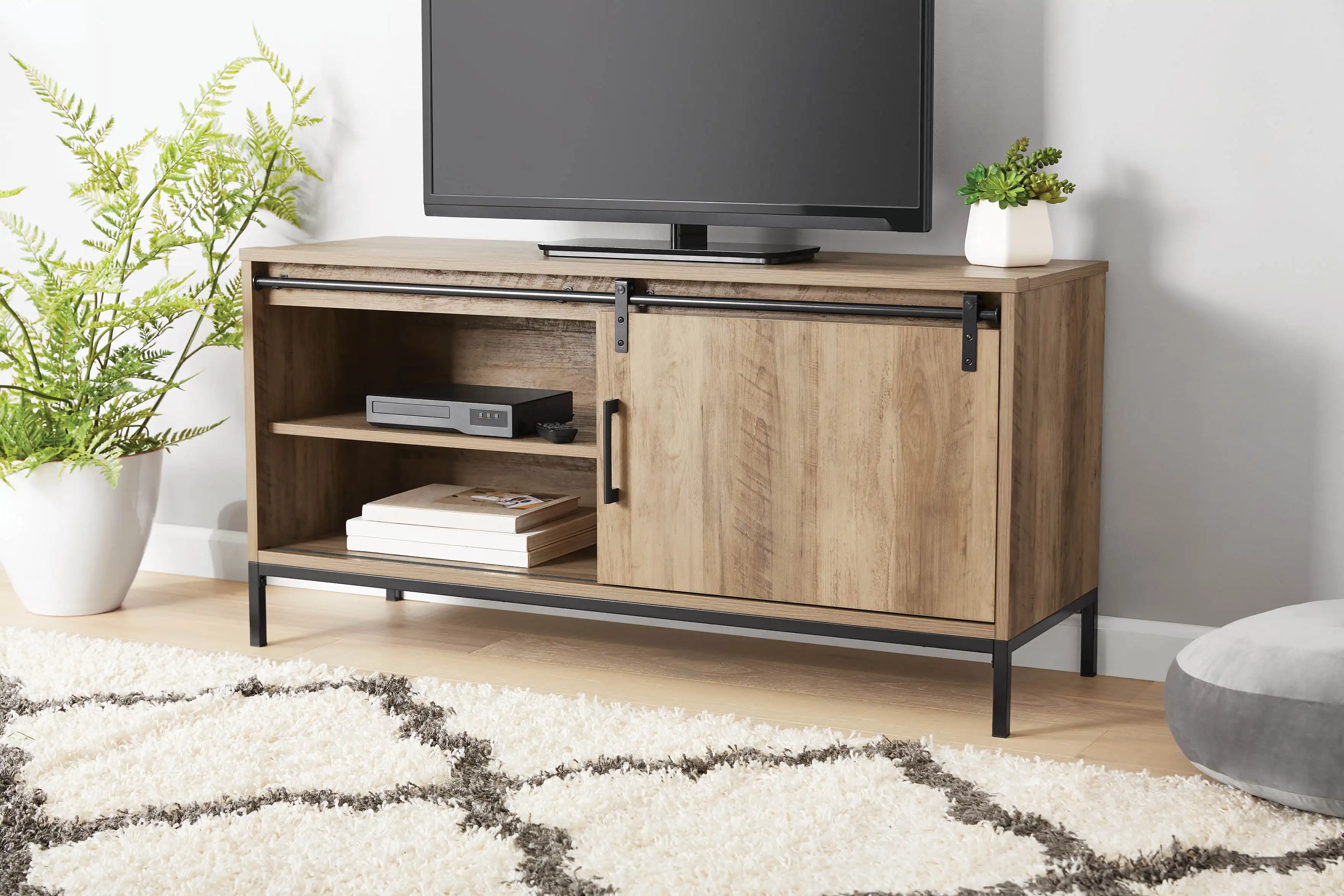 

NEW TV Stand for TVs up to 54" Rustic Weathered Oak Finish