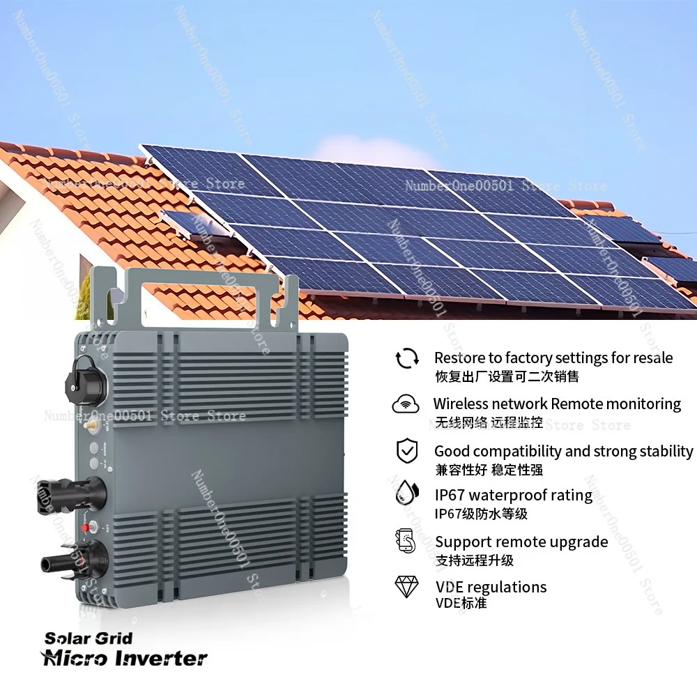 250W Micro Grid Tie Inverter DC to AC High Efficiency VDE Certified PV Solar Inverter Factory Wholesale for Home Power System