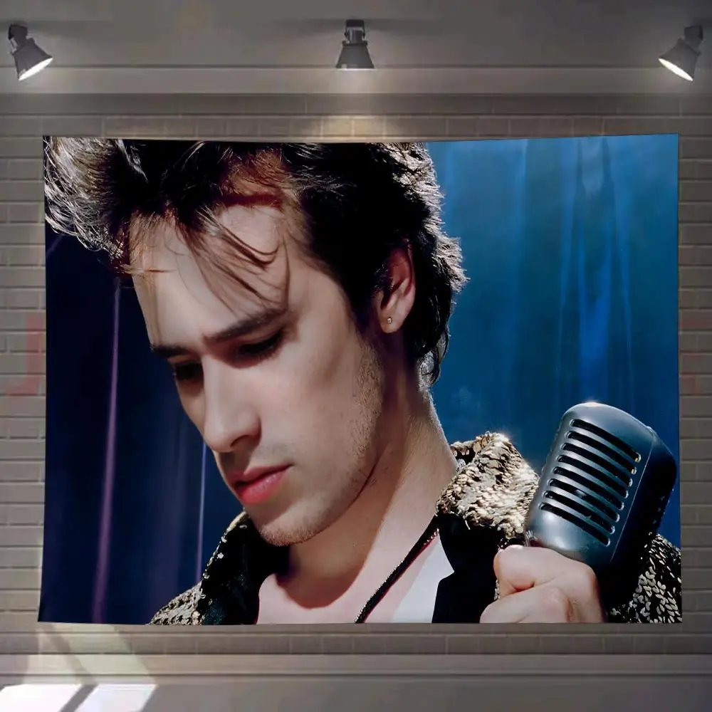 Jeff B-Buckley Rock Singer Tapestry Custom Living Bedroom Party Dormitory Interior Wall Bohemian Decoration Attached Clip