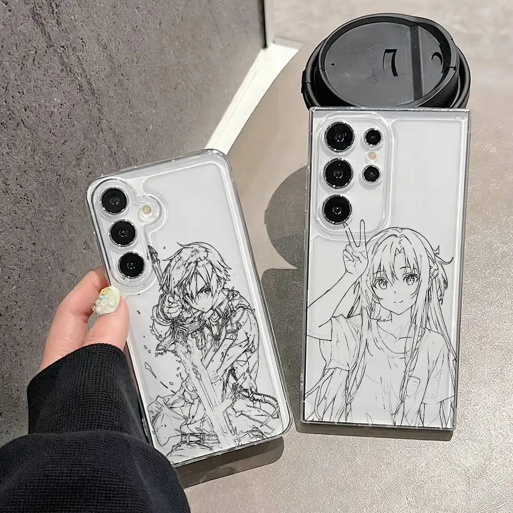 Anime Sword Art Online  Phone Case For Samsung S25,S24,S21,S22,S23,S30,Ultra,S20,Plus,Fe,Note,10,9,5G Transparent Cover
