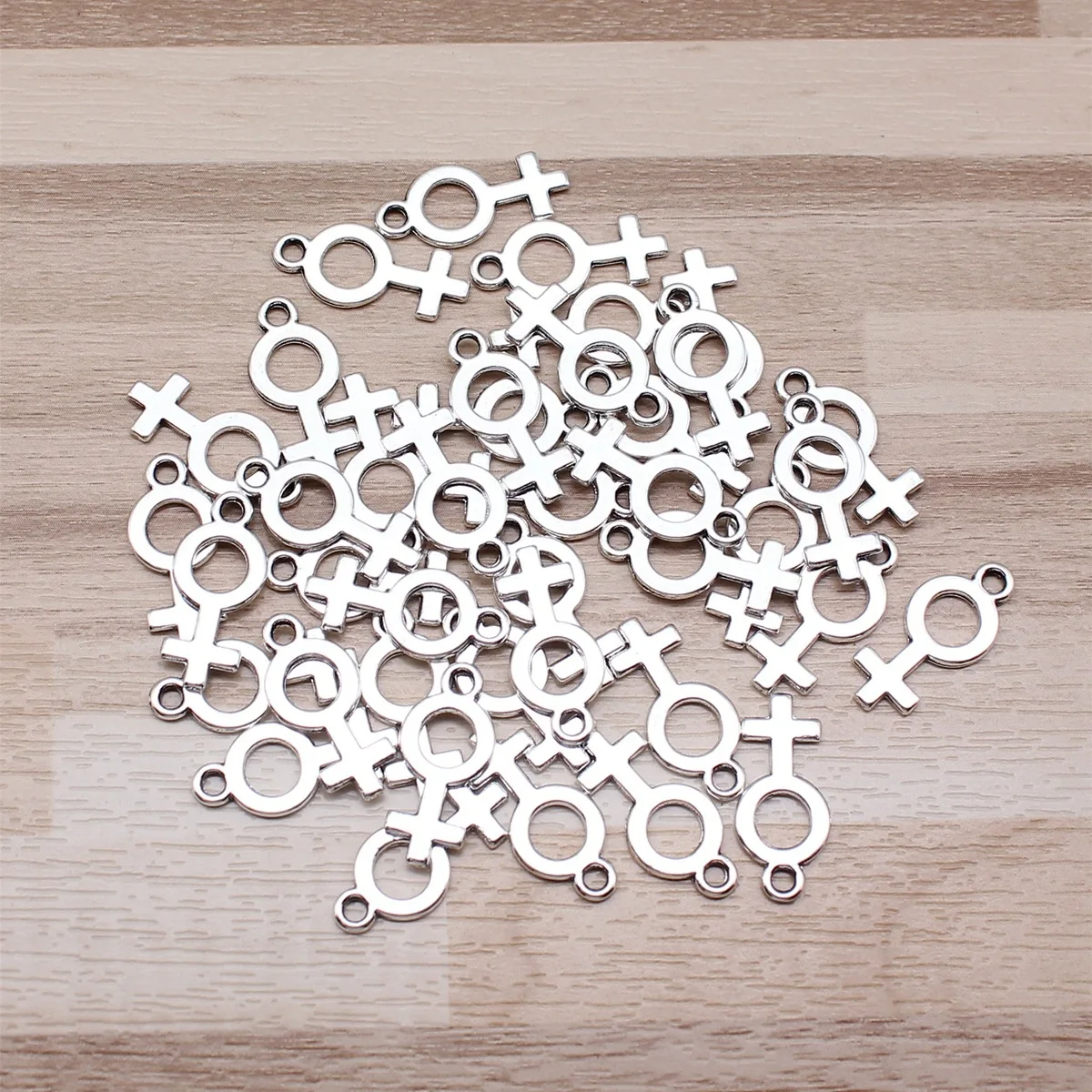 IFOCUS 40pcs/Lot Female Symbol Charms For DIY Jewelry Making Zinc Alloy 18x8mm/0.71x0.31inch