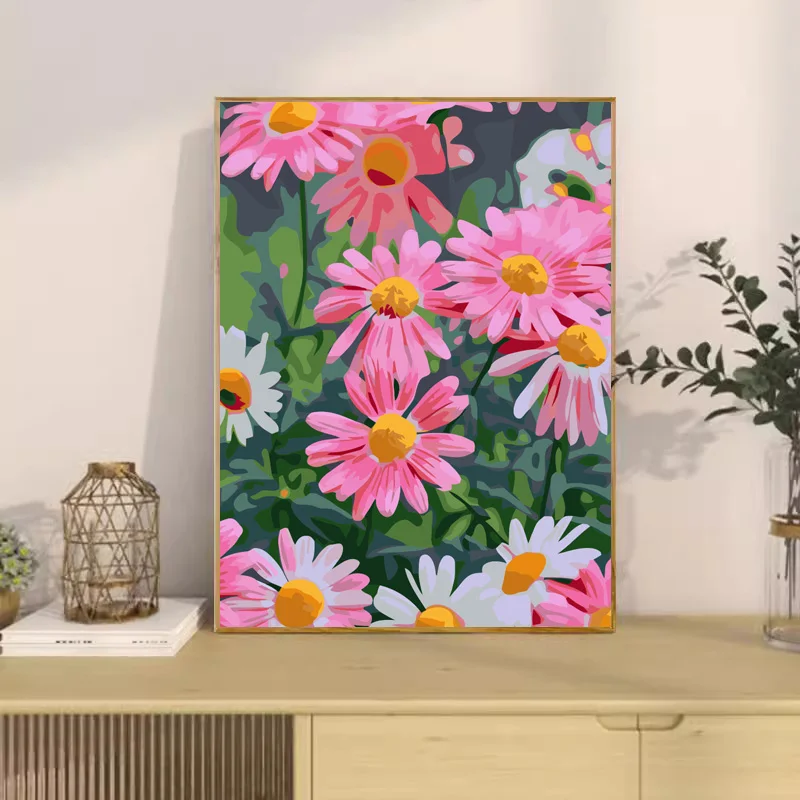 PhotoCustom Pictures By Numbers Flower Scenery Frame Painting By Numbers Landscape On Canvas DIY Home Decoration DIY Gift