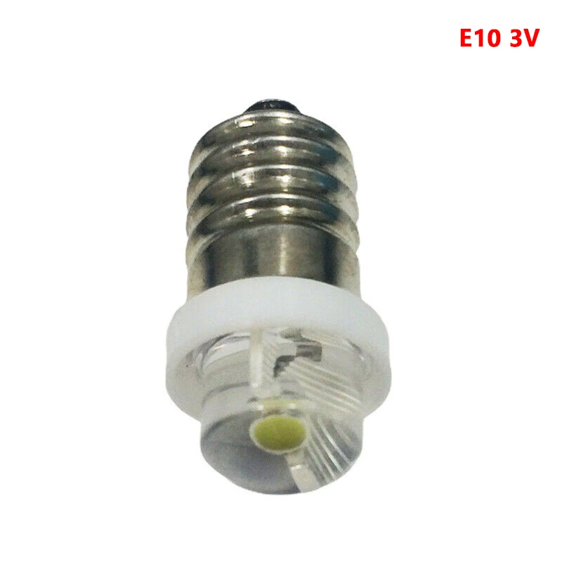 (YY)1Pc 2025 New 0.5W E10 Screw LED Upgrade Flashlight Bulb 3V 4.5V 6V LED Light Lamp Replacement Flashlight Torch Bulbs