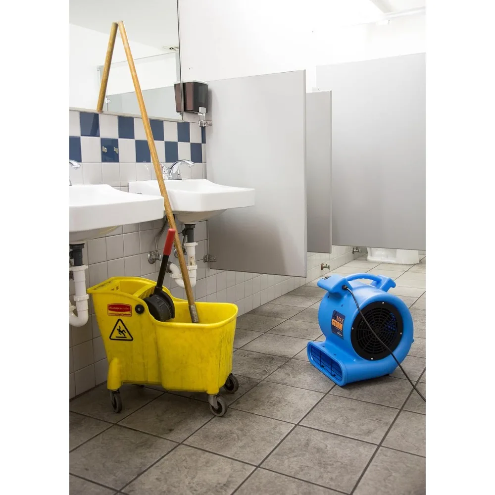 스톰 1/2 HP 내구성 경량 에어 무버 카펫 건조기 블로워 바닥 팬 프로 청소업자용, 블루, 1팩