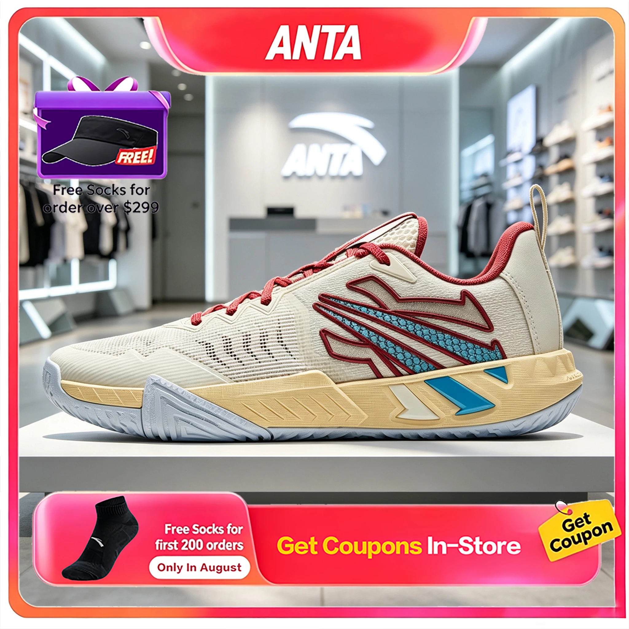 Anta KAI Team 2 Men's Basketball Shoes Kyrie Irving Series Cement Killer Wear Resistant Sports Sneakers