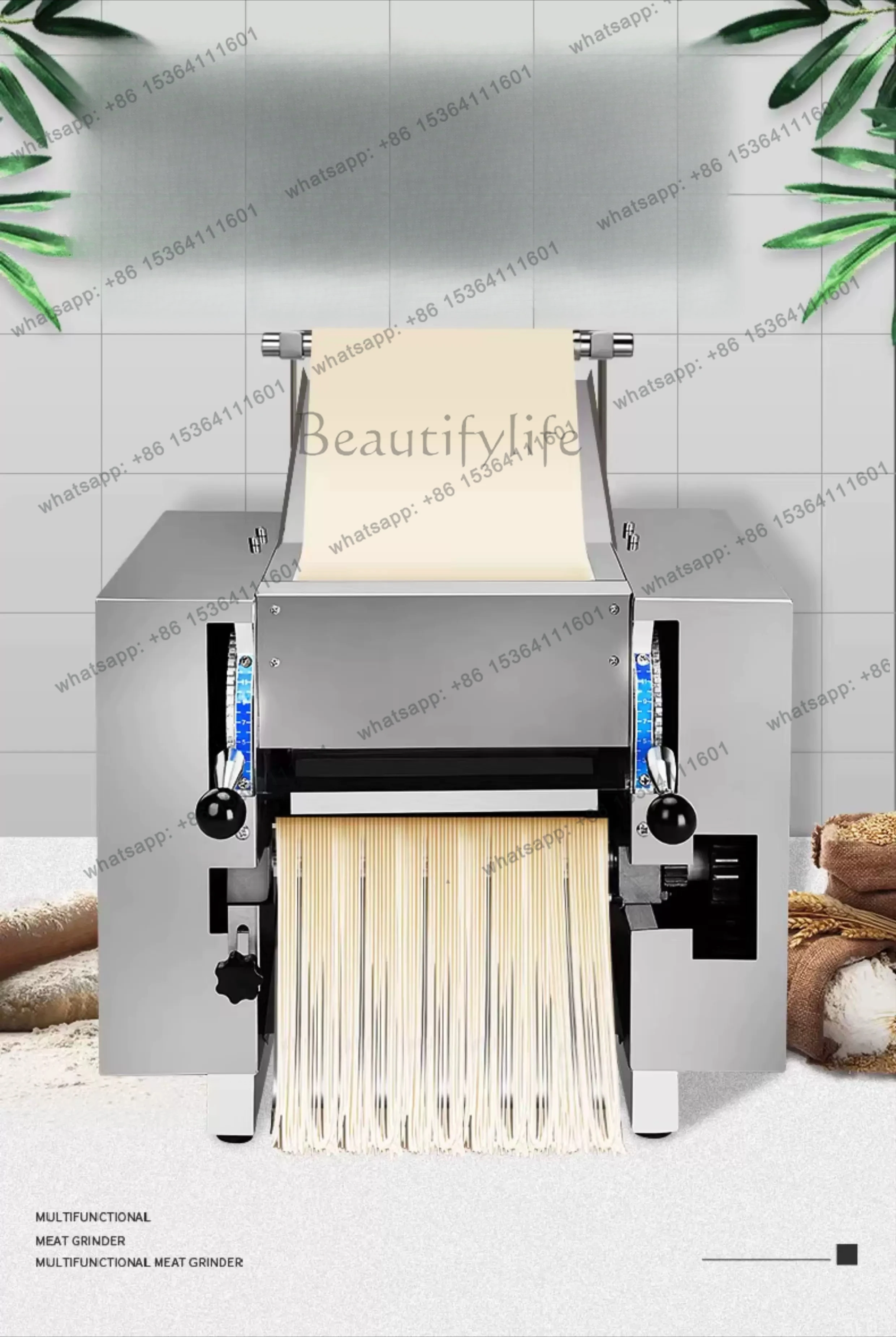 yj15 Noodle machine Commercial desktop kneading and cutting machine Electric noodle pressing dumpling skin machine