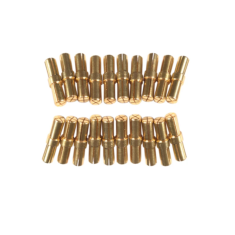 5/10/20Pcs 5MM Male to 5MM Male Gold Plated Bullet Plug Connector Adapter for RC Hobby Model Car Boat Battery ESC Motor Charger