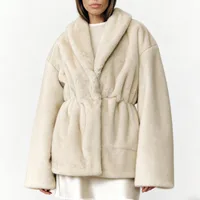 KWTX 2025 New Women's Casual Warm Cropped Coat With Drawstring Autumn Winter Design Outerwear Polyester Spandex Street Style - Image 5