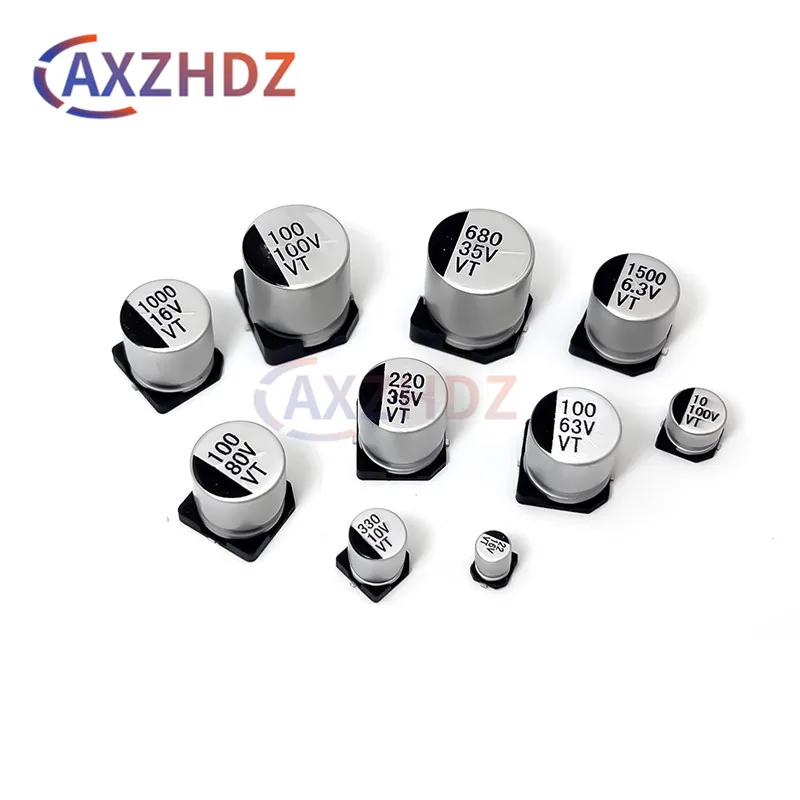 10PCS SMD Aluminum Electrolytic Capacitor 6.3V - 400V 10V 16V 25V 35V 50V 1uF 2.2uF 4.7uF 10uF 22uF 33uF 100uF 220uF 330uF 470uF