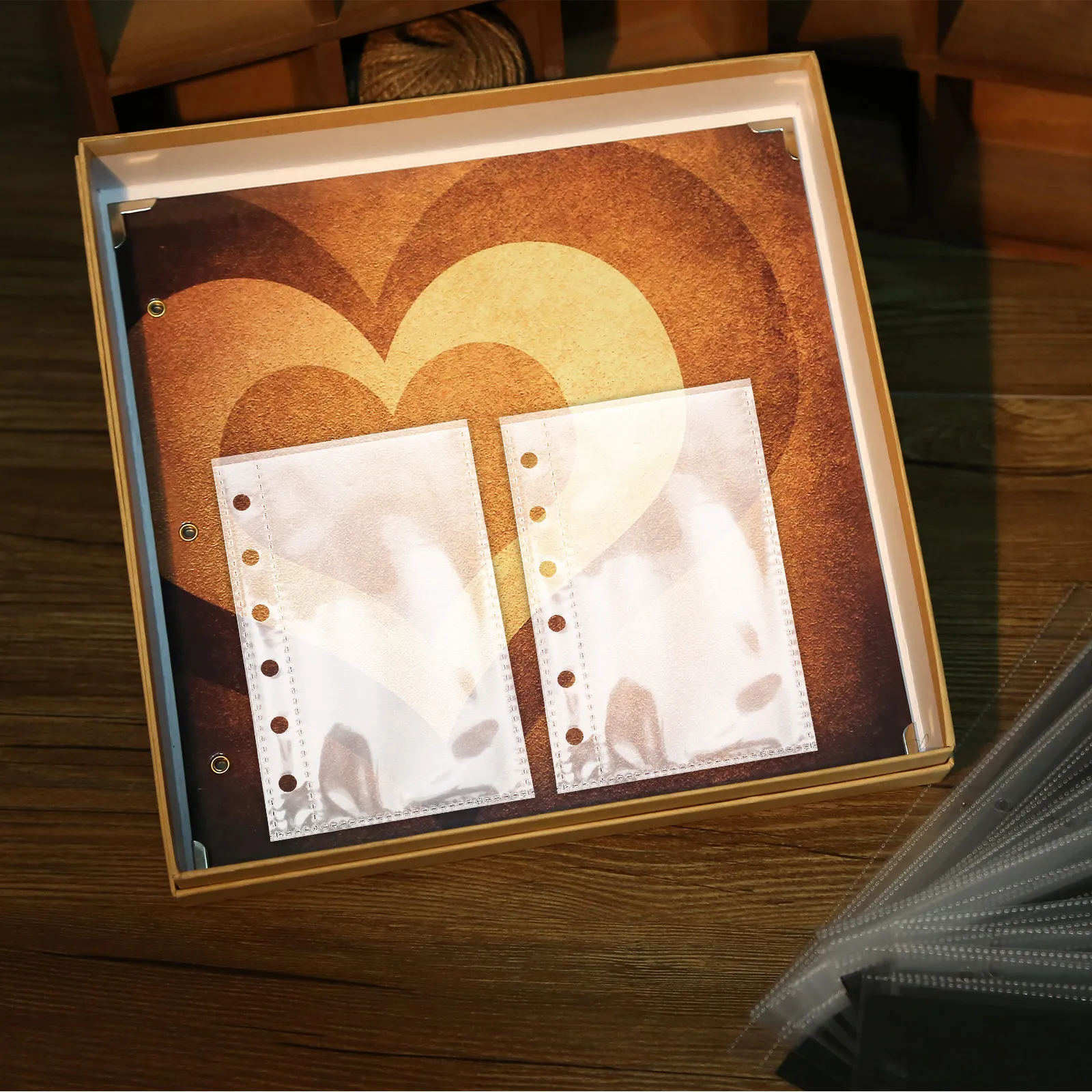 60pcs A7 Scrapbook Refill Pages 14X12.5Cm Clear Plastic Sheet Protectors Heavy Duty For Scrapbook Binders Photo Album Inserts
