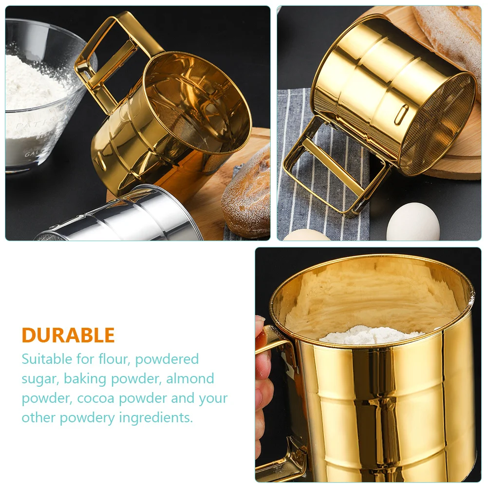 

Hand Held Sieve Sifter Stainless Steel Fine Mesh Baking Powder Strainer Flour Filter Kitchen Tool Flour Sugar Sieve