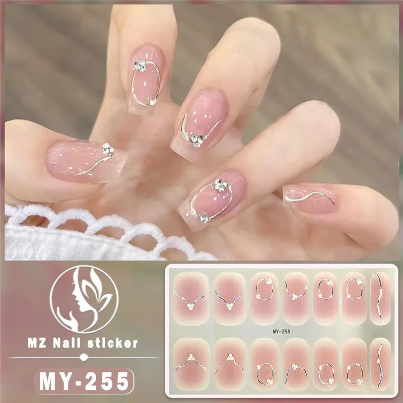 Baking Free Gel 5D Imitation diamond Nail Sticker Self Adhesive Sticker Waterproof Nail Exclusive Woman Portable Manicure Decali