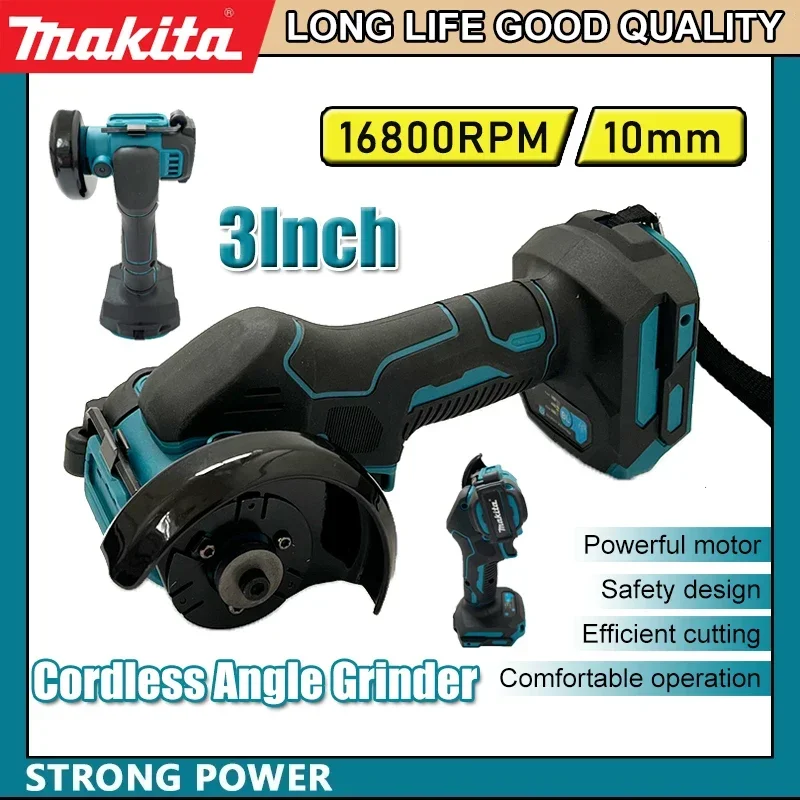 Makita Cordless Angle Grinder 3 Inch Angle Grinder Cordless 3 Inch Electirc CUT OFF Tool Cutting Circular Saw Power Tool