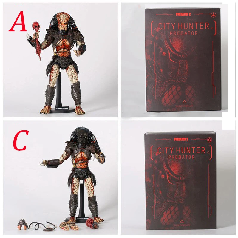 

The Predator 2 HC City Hunter Predator Action Figures Model Toys Joint Movable Collection Doll Horror Doll Room Ornament