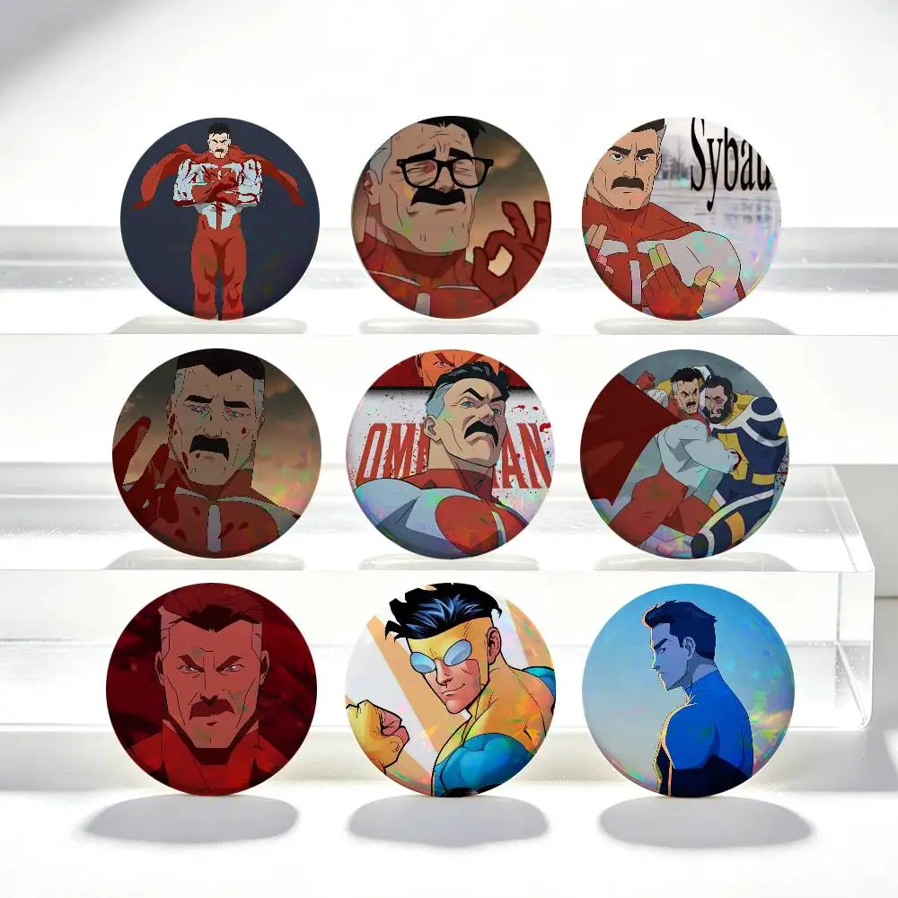 cool Nolan Grayson Anime Button Pin Minimalist Y2K Invincible Psychedelic Retro Brooch Bag Lapel Badge Jewelry Gifts