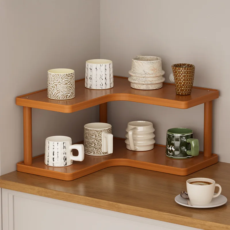 Desktop Shelf Multi-level Kitchen Corner Spice Rack Tabletop Home Storage Home Storage Shelf