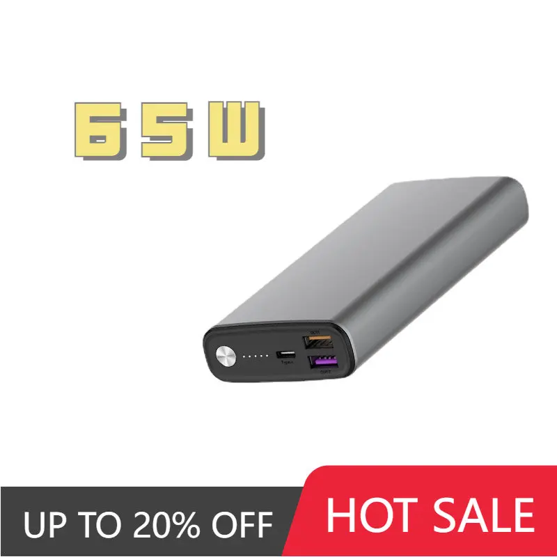 65W high-power 20000 milliampere super fast power bank