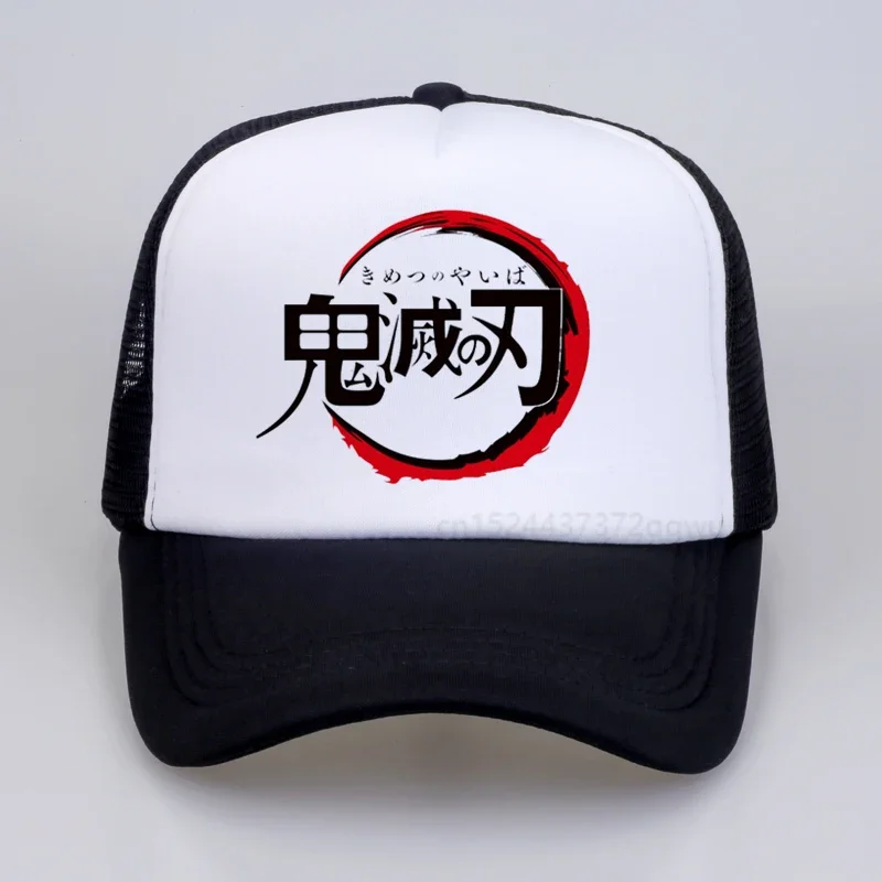 Demon Slayer Kimetsu no Yaiba Cosplay Baseball Cap Japan Anime demon slayer men Mesh Breathable trucker cap adjustable sunhat