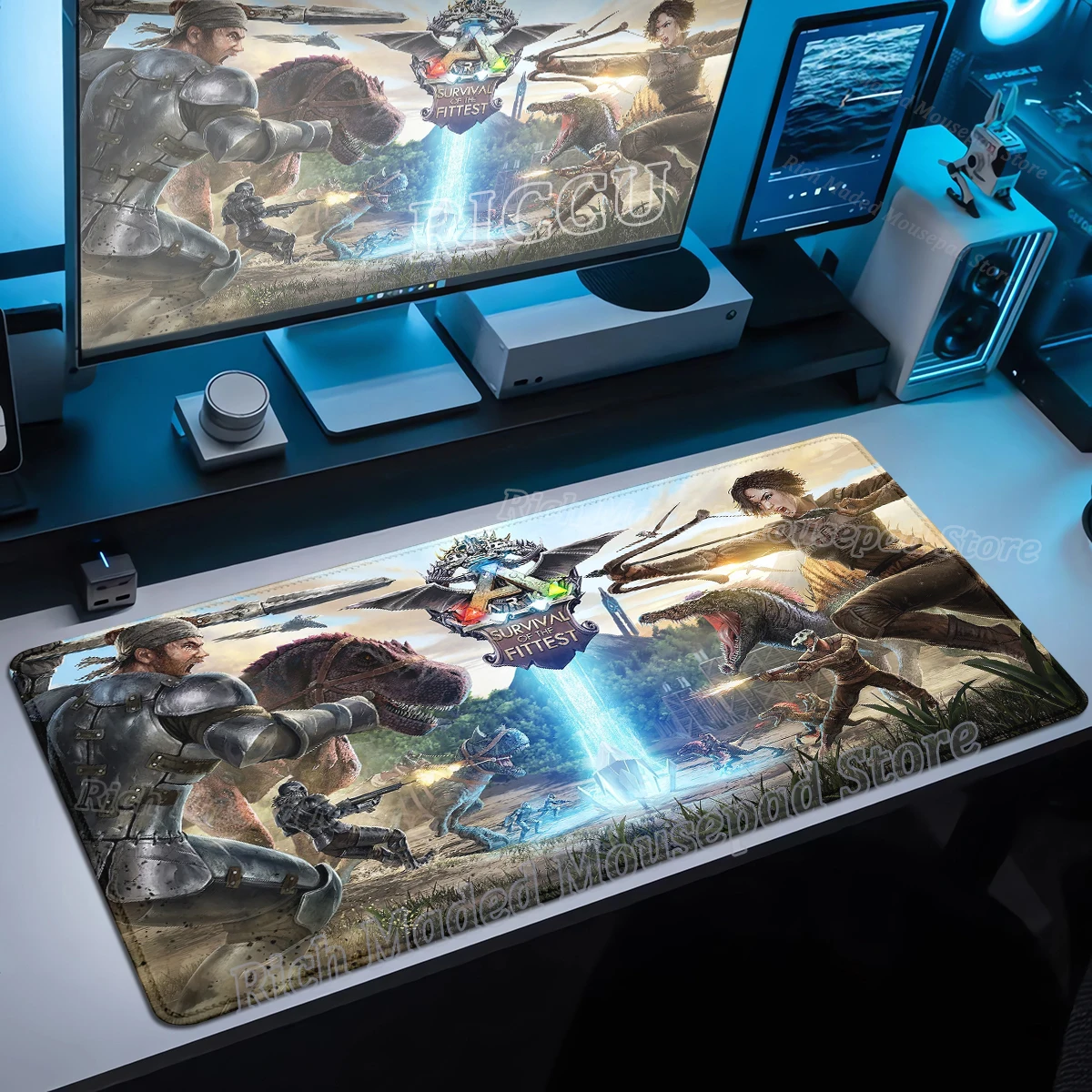 Large Mousepad Ark Survival Evolved Mouse Pad Gaming Accessories Dinosaur Mouse Mat Keyboard Mat Deskmat HD Gamer Laptop Carpet