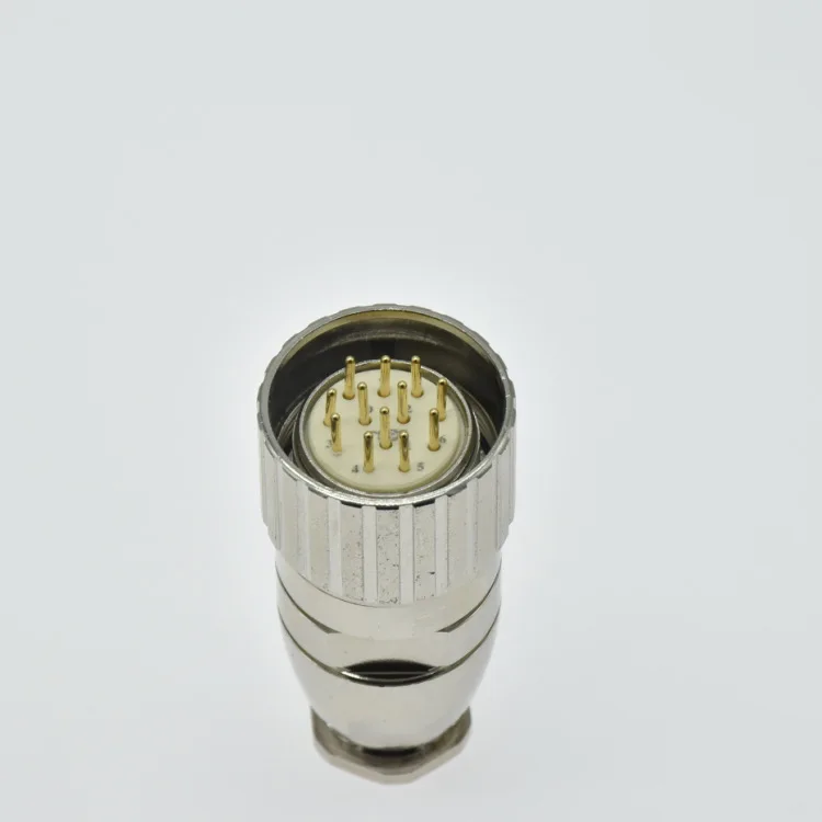 M23 Alemão Encoder Plug, Hummer Connector, M23 Signal Praça soquete, Componentes ativos, Acessórios eletrônicos e Suprimentos