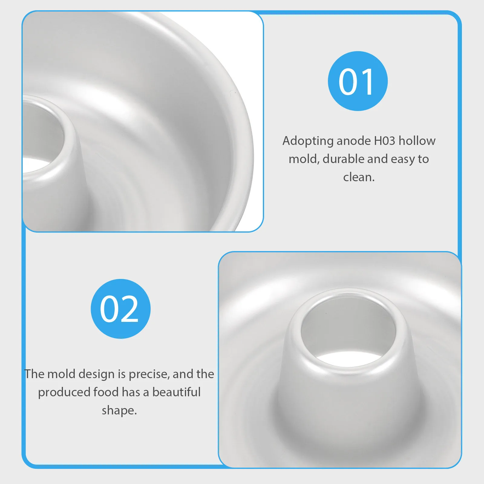 

Chiffon Cake 6 Inch Non-Stick Aluminum Alloy Mold Small Cake Baking Pan For Kitchen Mousse Dessert Household Baking Pan