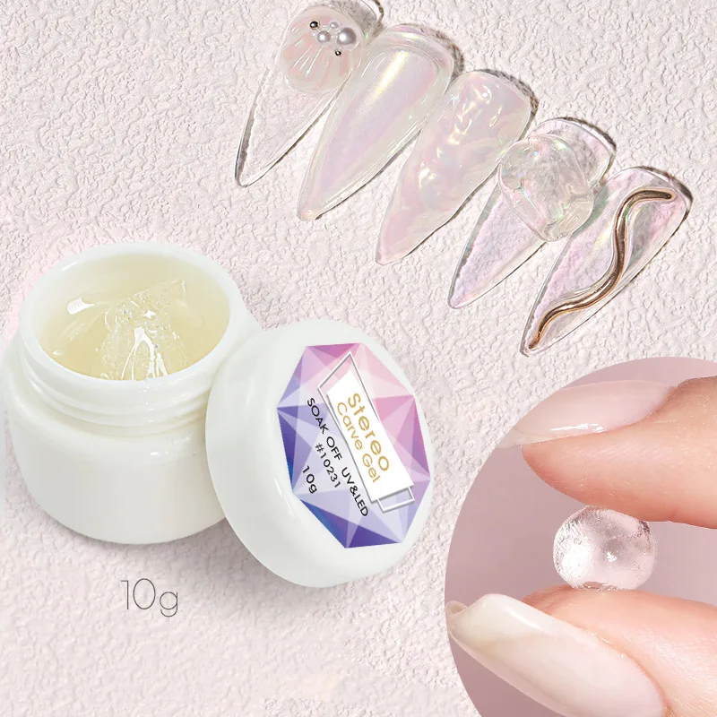 VENALISA Stereo Carve Gel PVC Soft Solid Gel Knead Into Various Shapes Nail Gel Polish For Nail Art Transparent UV Gel Soak Off