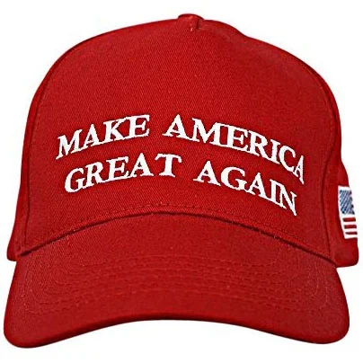 Make America Great Again Cap Donald Trump Slogan with USA Flag Cap Adjustable Baseball Red Hat