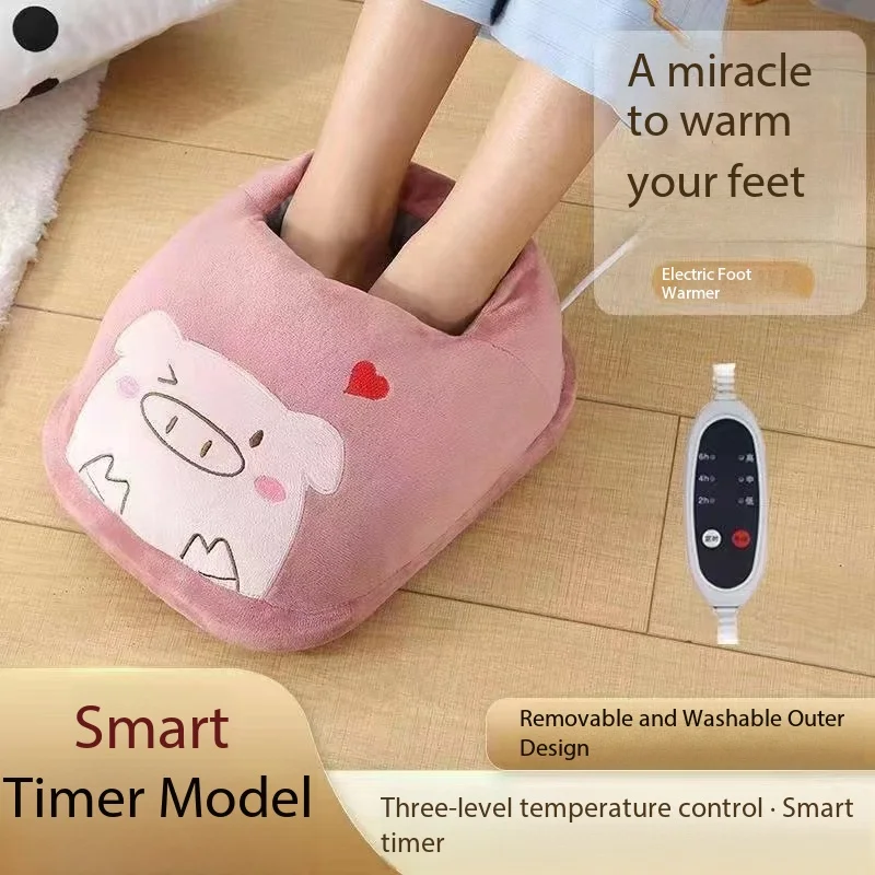 รองเท้าทำความร้อนไฟฟ้าแบบเสียบปลั๊ก อุปกรณ์ทำความร้อนเท้าสำหรับฤดูหนาว แผ่นทำความร้อนเท้าแบบชาร์จไฟได้ ใช้ในหอพัก