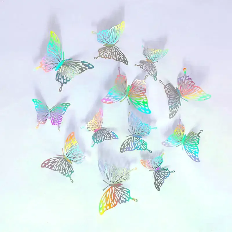 /PFU/12pcs Sticker 3D Effect Butterflies Wall Sticker Beautiful Butterfly For Kids Room Wall Decal Home Decoration