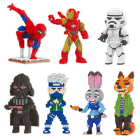 New Spider Man Iron Man Connection Building Blocks Darth Vader Stormtroopers Model Nick Judy Figures Mini Brick Toy For Kid Gift