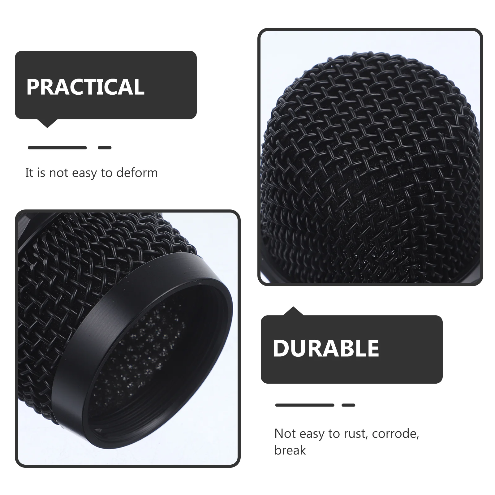 Microphone Mesh Head Ball for Replacing Wireless Supplies Fittings Metal Parts Grille