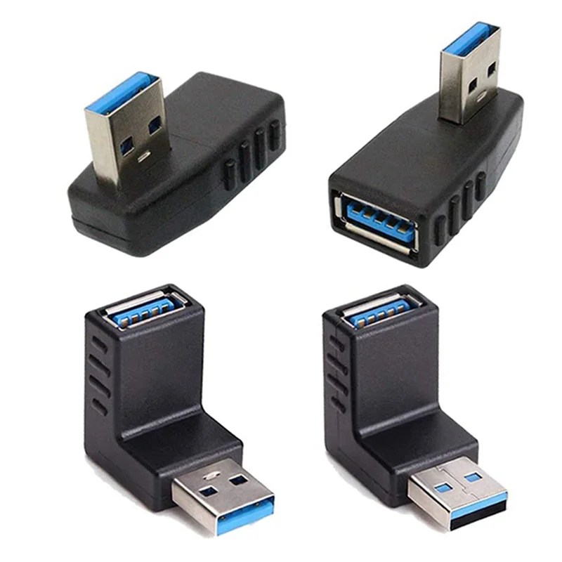 

ABT-8PCS USB 3.0 Adapter Couplers 90 Degree Male To Female USB Connector - Including Left,Right,Up,Down Angle Adapter