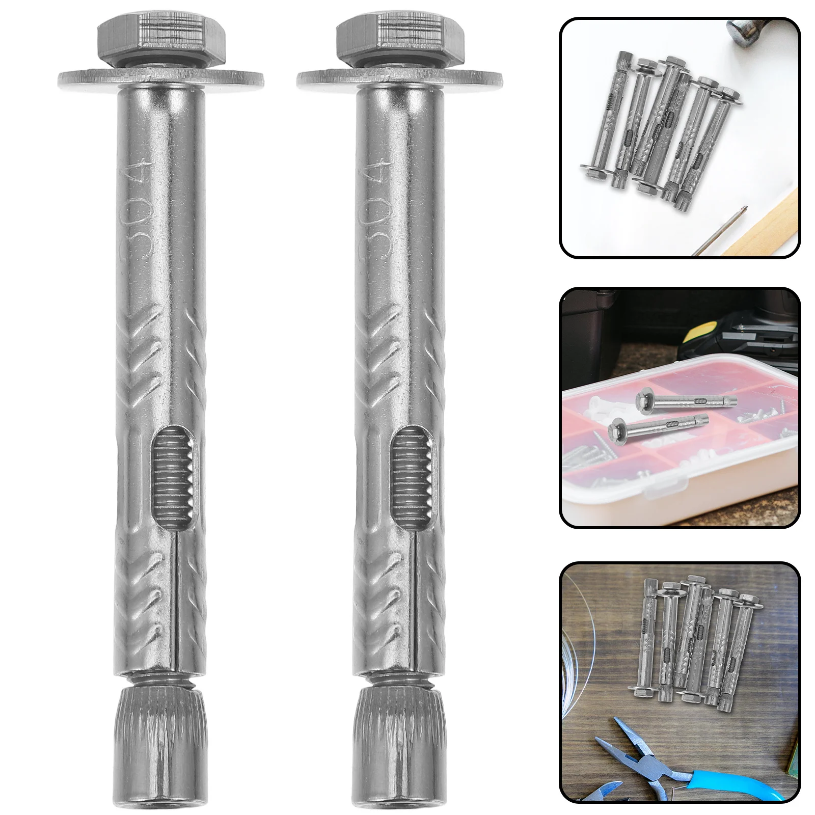 6 قطعة المراسي المسمار التوسع الثقيلة الخارجية عرافة المكسرات موثوقة تحديد البراغي M6x60 للتطبيقات الداخلية في الهواء الطلق #2