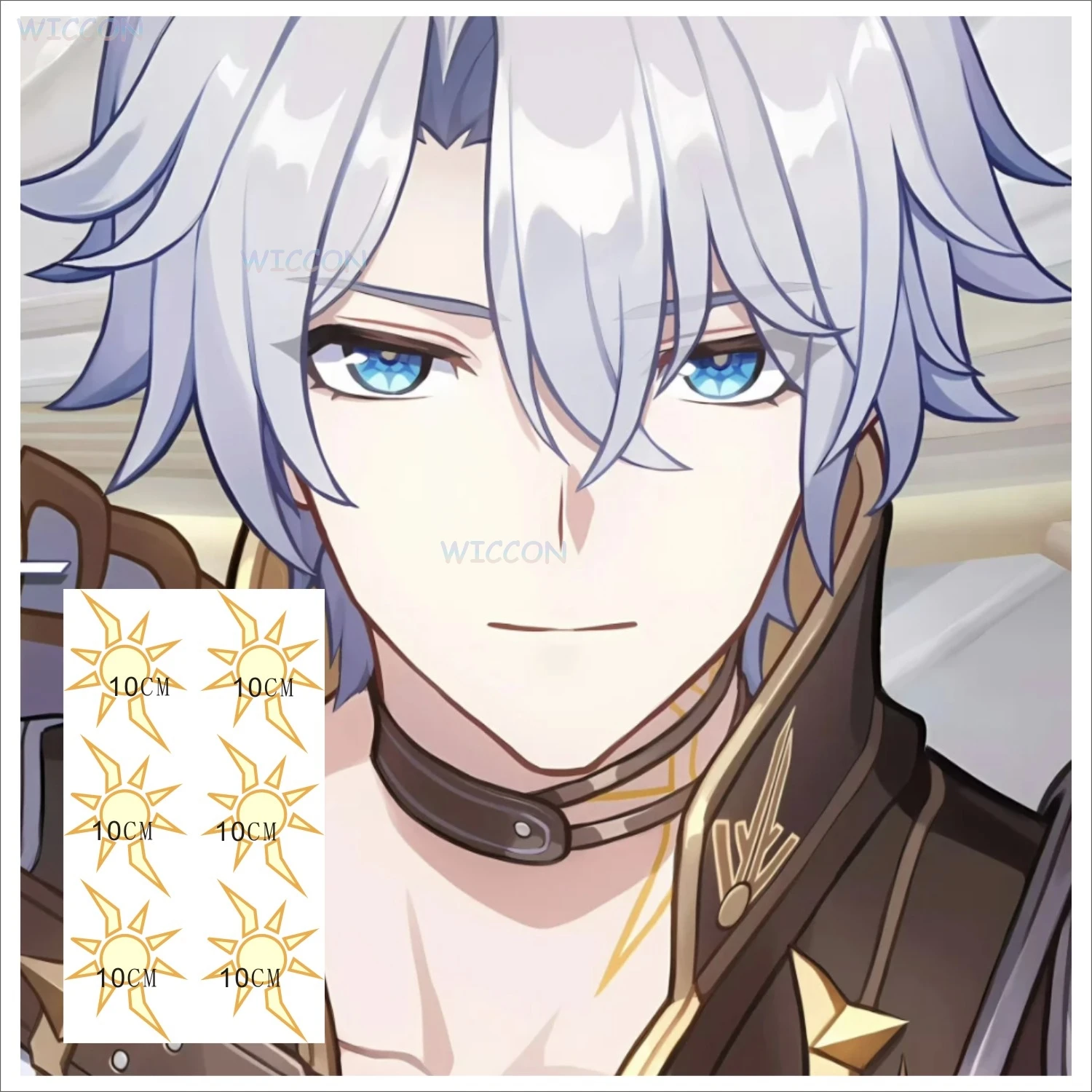 

Honkai Star Rail Phainon Mydei Cipher Anaxa Cosplay Temporary Tattoo Neck Sun Design Anime Game Body Art Stickers Set Halloween