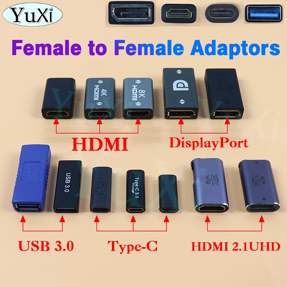 

1Pc USB Type-C HDMI DP Female Converter Adaptor Portable USB-C Fast Charge Data Adaptor DisplayPort Extension Adaptor for Phone