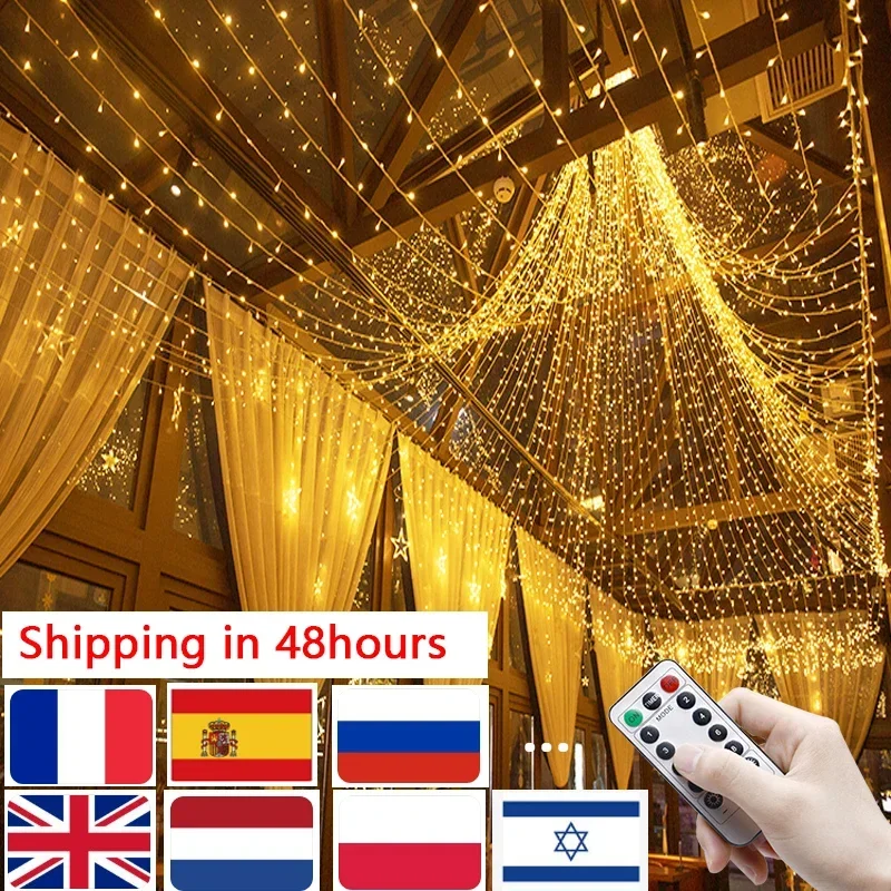 

Led String Fairy Lights Outdoor Garlands Christmas Lights 5M-100M Festoon For Tree Wedding Party Holiday Garden Room Decoration