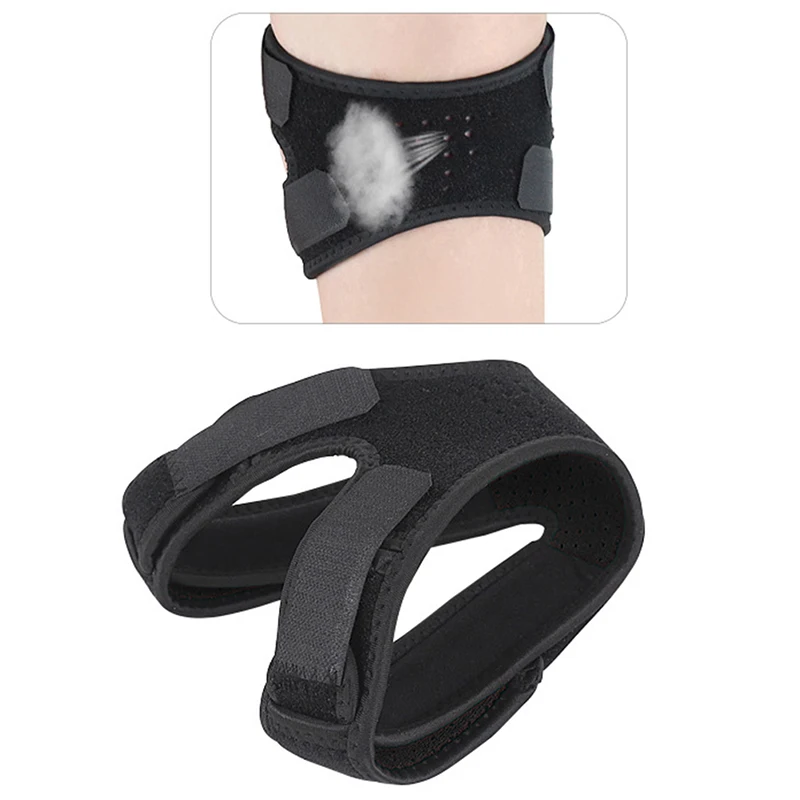 Duplo Patelar Esportes Joelheira, Patela Tendão, Strap Suporte, Brace Pad Protector, Open Knee Wrap Band, Cuidados de Fitness, 1Pc