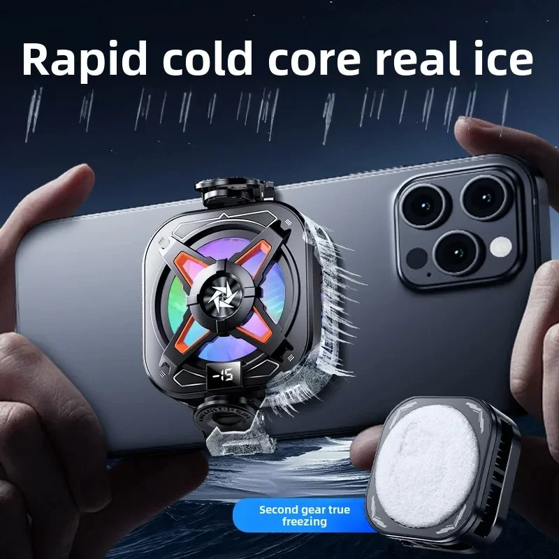 SL54 SL59 Mobile Phone PUBG Game Cooler Magnetic/ Back-clip Semiconductor Freeze Cooling Fan Radiator for IOS Android Universal
