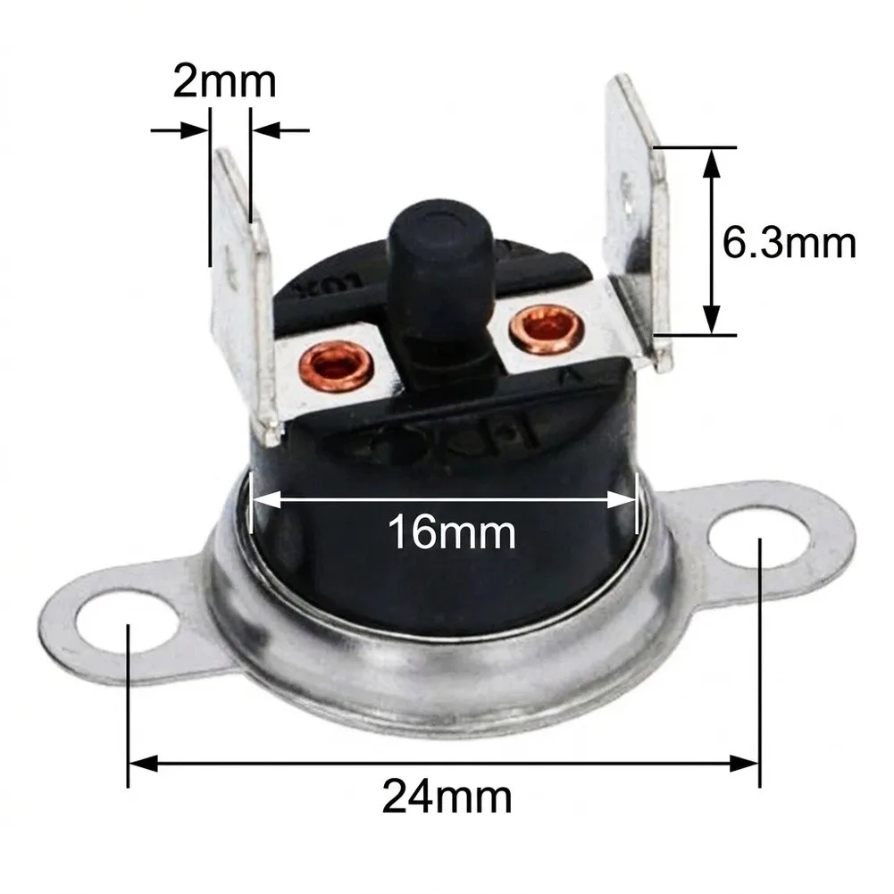 For Daily High-temperature Use As Shown Dishwasher Temperature Control Washing Machine Thermostat 2 X 6.3mm Connection